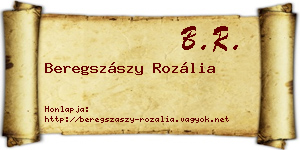 Beregszászy Rozália névjegykártya