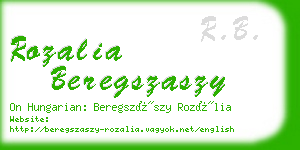 rozalia beregszaszy business card